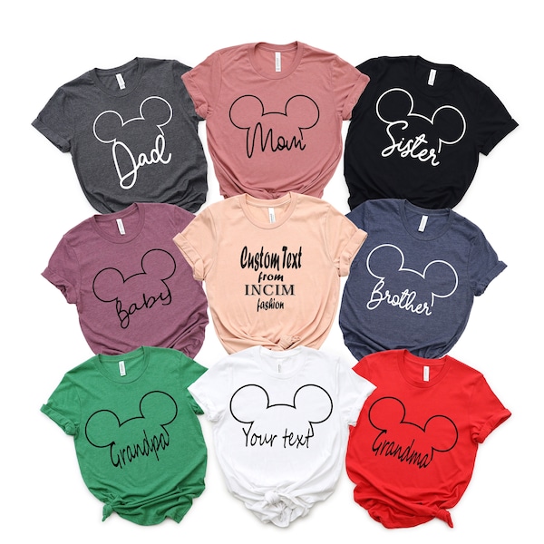 Family Mouse Shirt, Disney Mama Shirt, Disneyland Shirt, Women Disney Shirt, Baby Shirt, Grandma shirt, Daddy Mouse Shirt, Grandpa Mouse