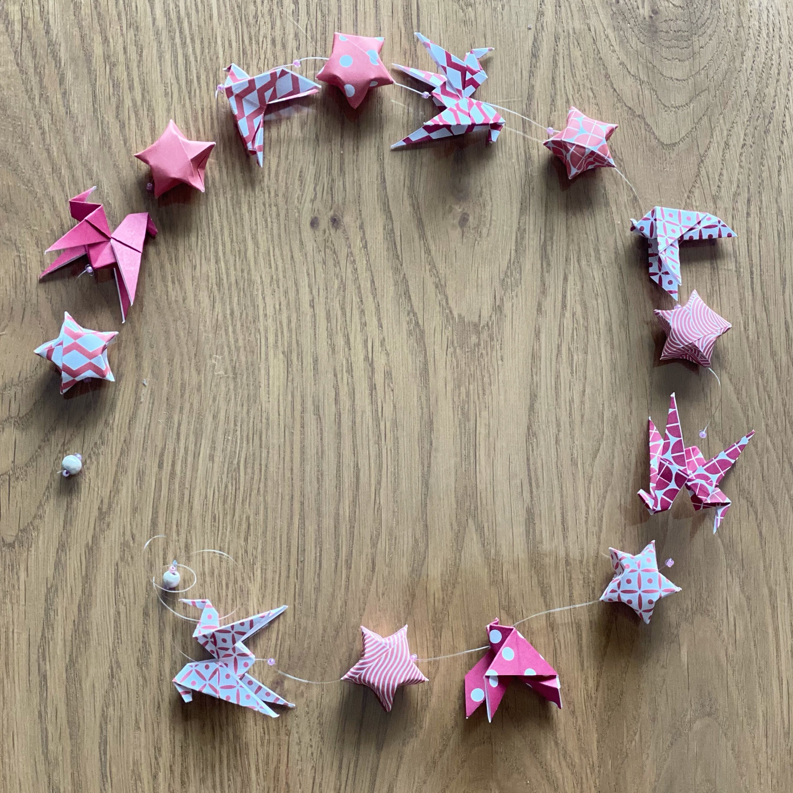 Guirlande Origami et Perles