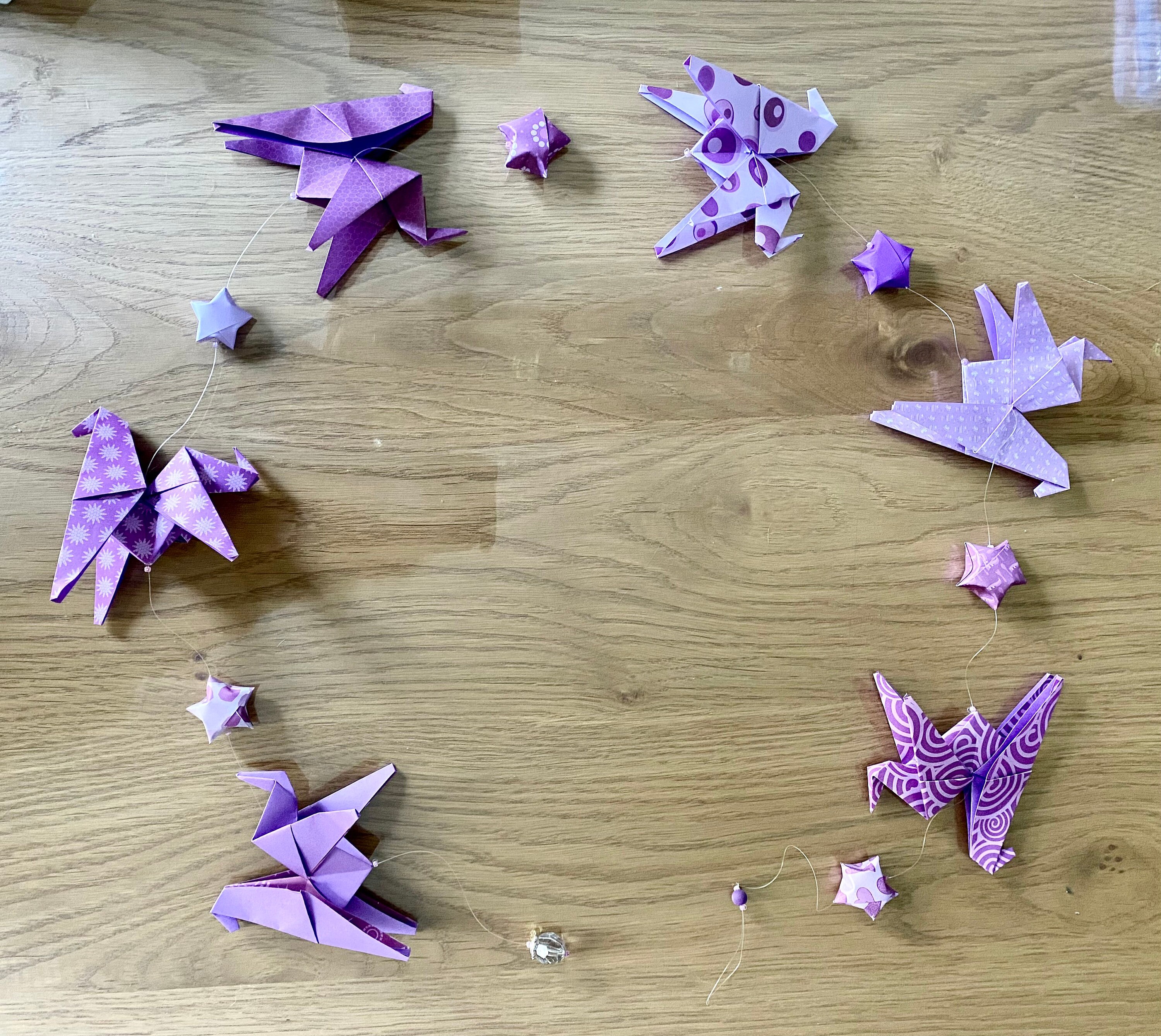 Guirlande Origami et Perles