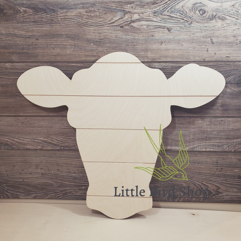 Cow Head Farmhouse Kitchen Décor Cutout Wood Wood Cutout Etsy