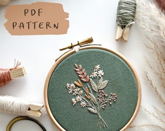 Summer Harvest Embroidery Pattern || Embroidery Hoop Art PDF Pattern with Instructions || Digital Download