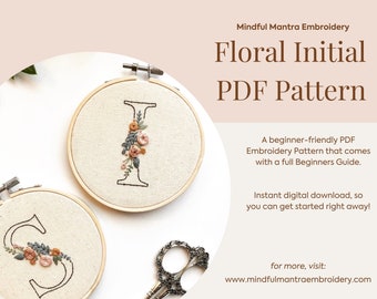 Clara Floral Embroidery Hoop Pattern - PDF — On the Mark Designs