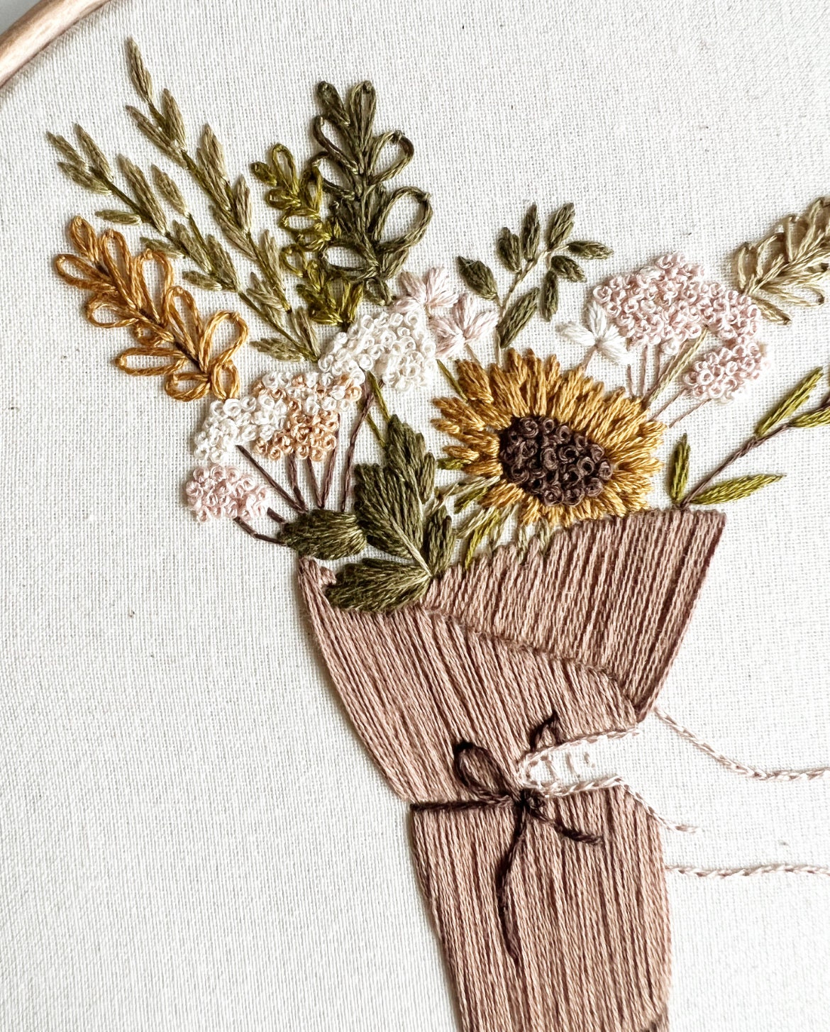 Paper Bouquet || Embroidery Hoop Art PDF Pattern With Instructions ...