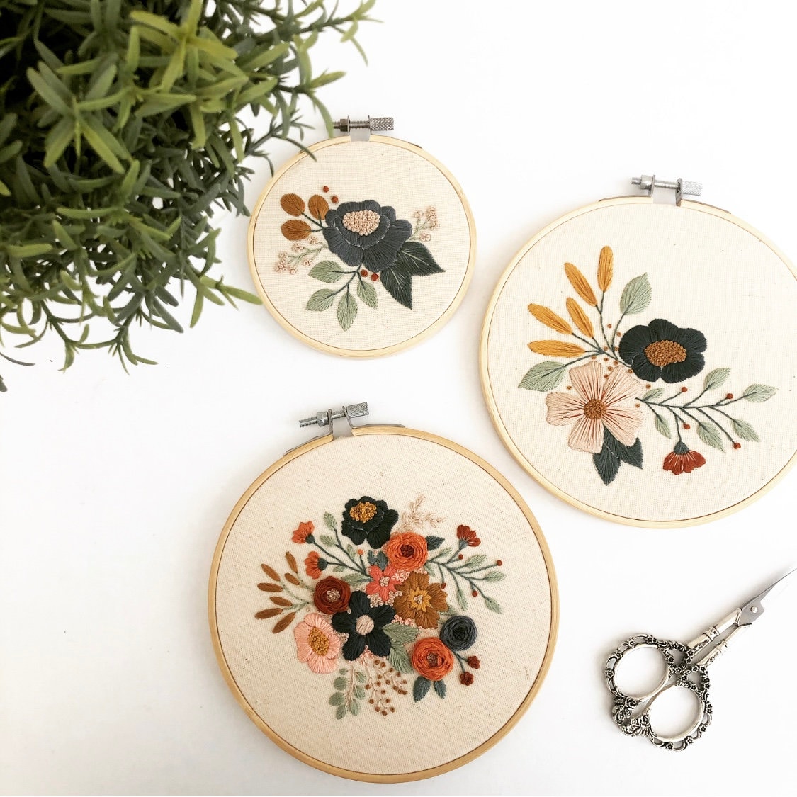 Blooming Beauty Collection || Embroidery Hoop Art PDF Pattern With ...