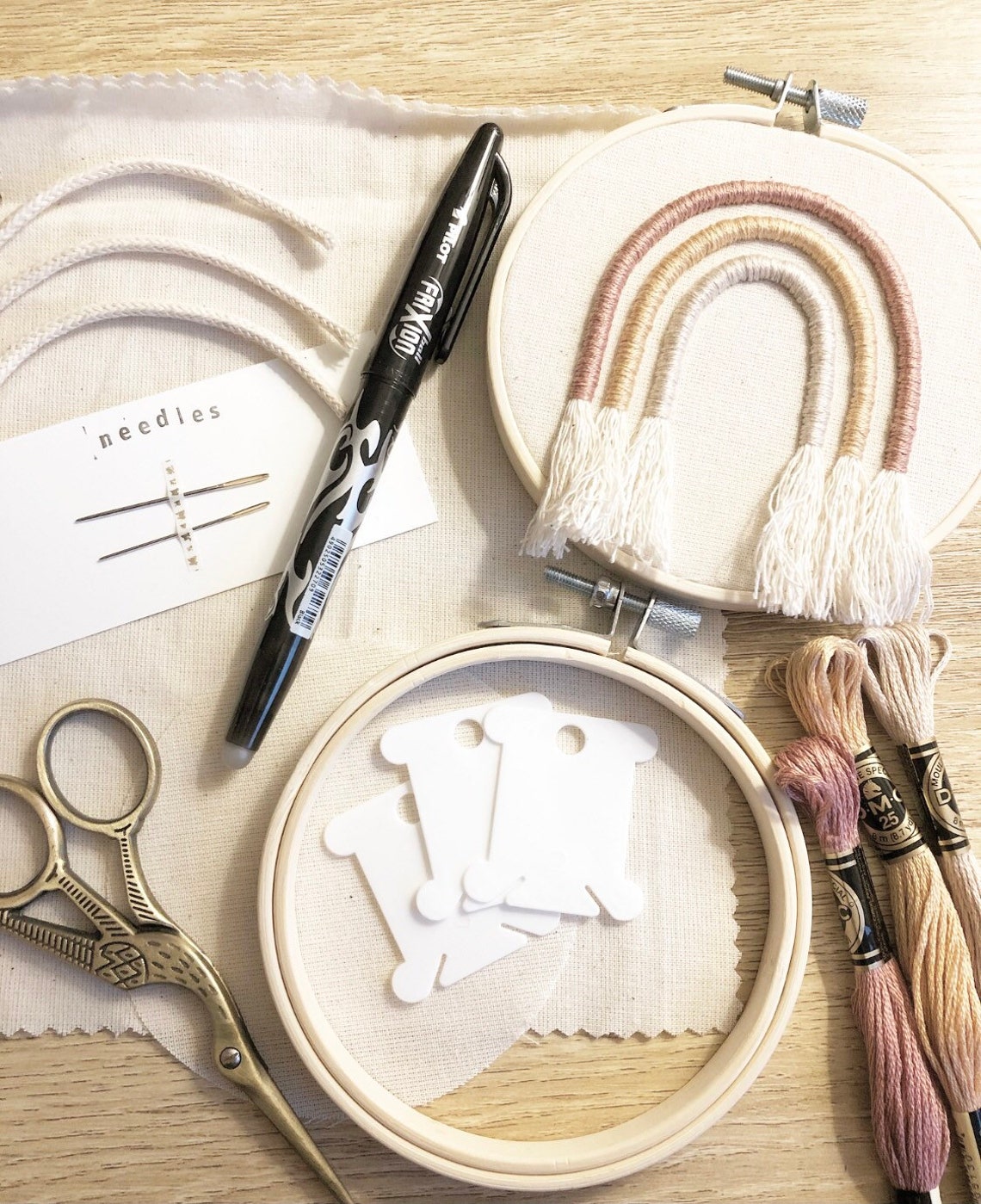 Cord Rainbow Embroidery Kit With Instructions and Photos Etsy UK