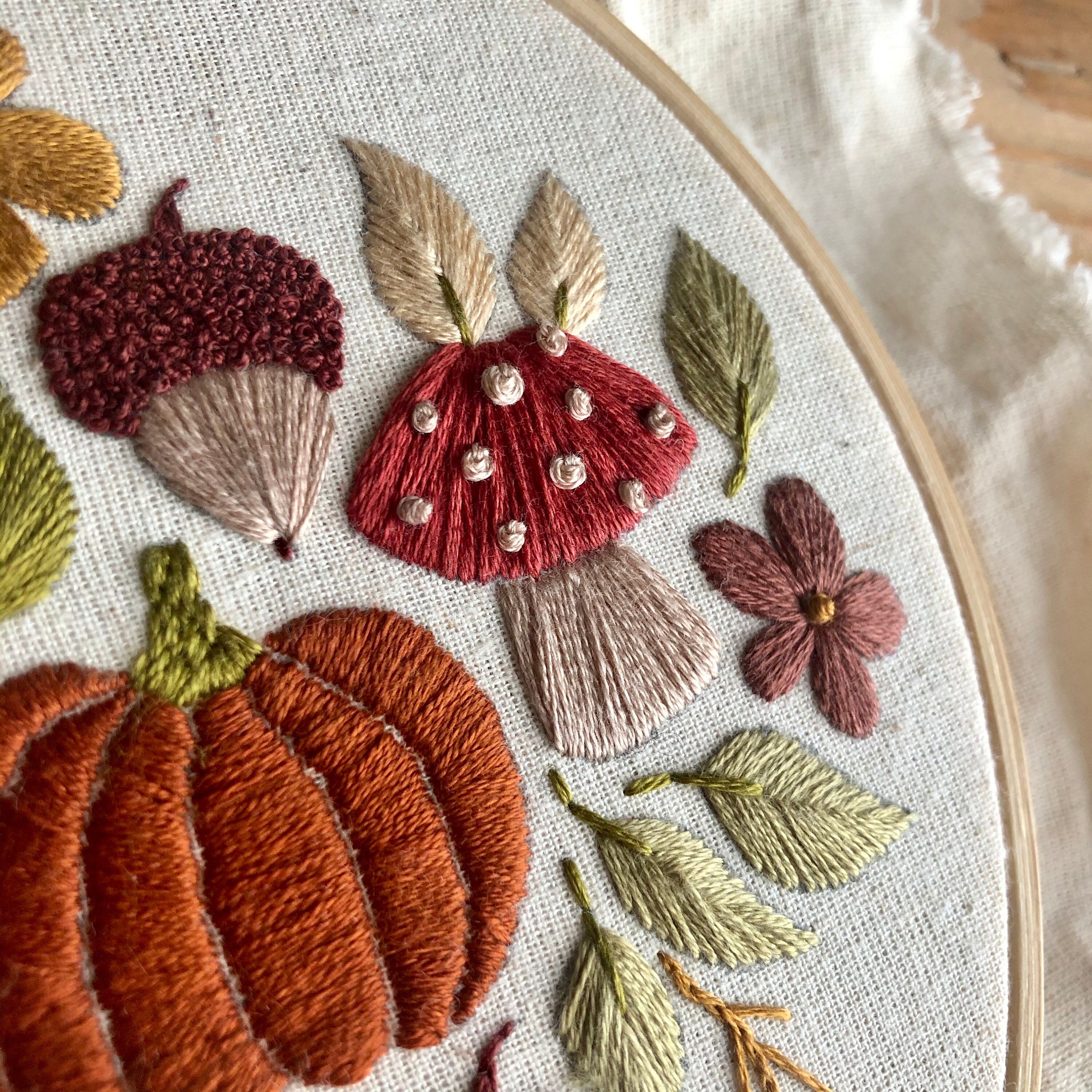 Pumpkin Falls || Embroidery Hoop Art PDF Pattern With Instructions ...