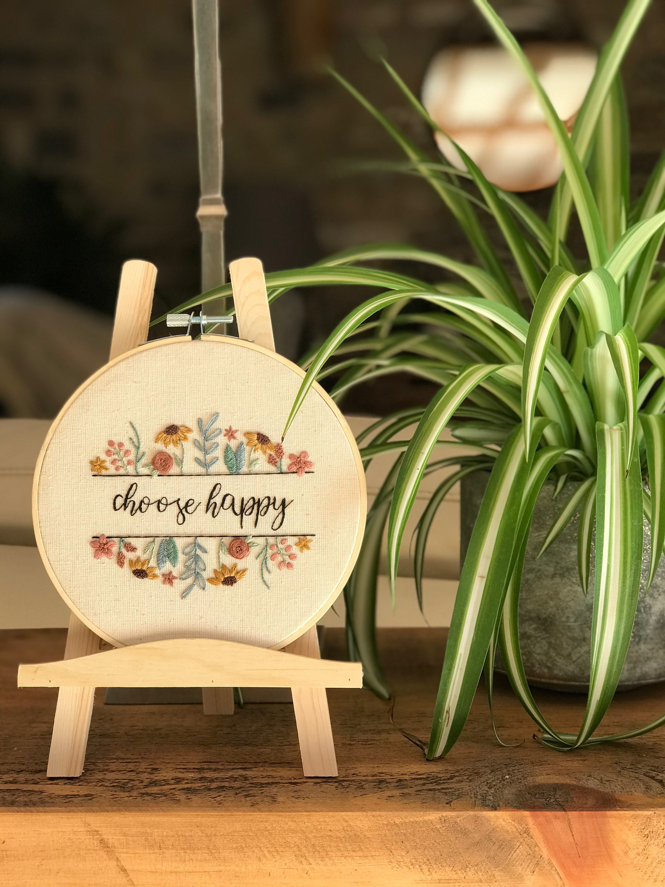 Choose Happy || Embroidery Hoop Art PDF Pattern With Instructions ...