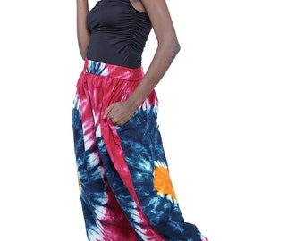 Pantalon bohème africain tie-dye