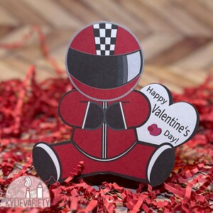 Printable Kids Valentine’s Day cards- Ninja Astronaut Knight Racecar driver elementary preschool class party treat holder gender neutral