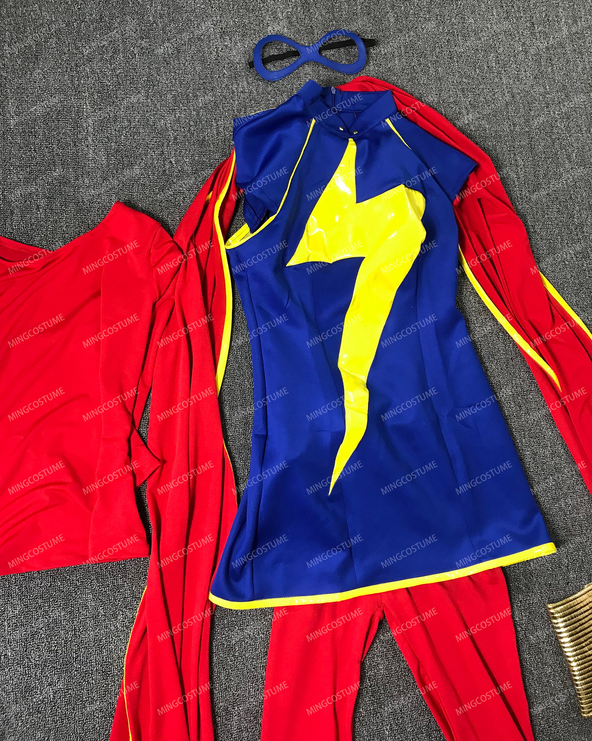 Captain Marvel Costume Ms. Marvel Kamala Khan Cosplay Costume | Etsy