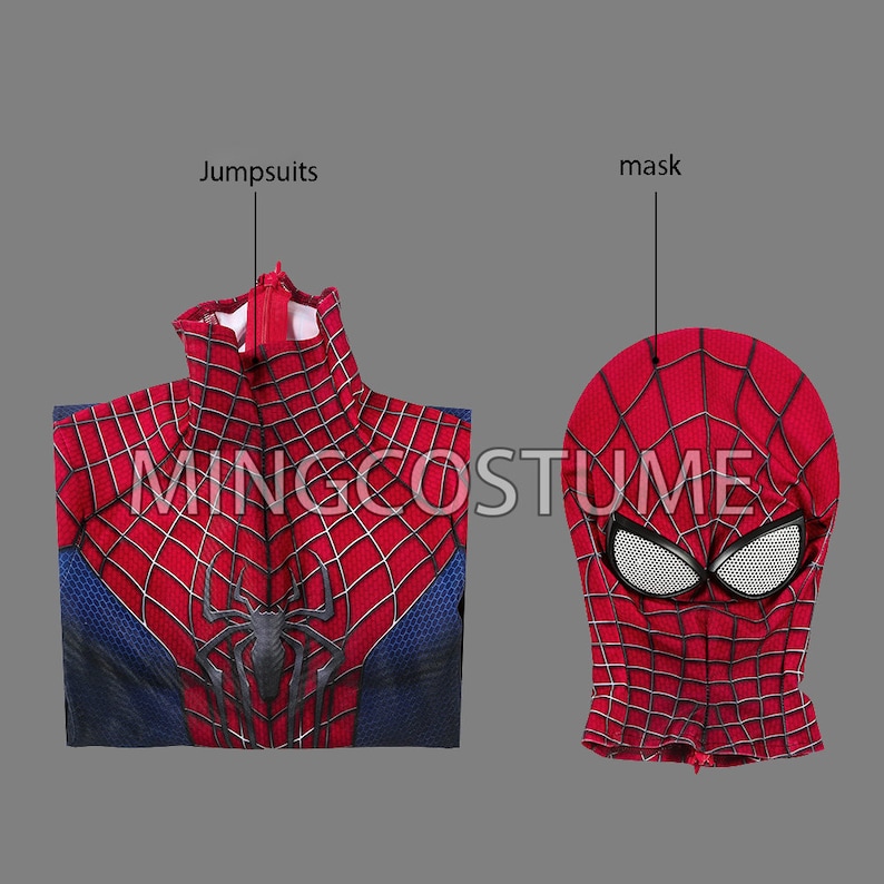 The Amazing Spider Man Cosplay Spiderman Costume Peter\u00b7Parker Jumpsuits Mask For KID Suit