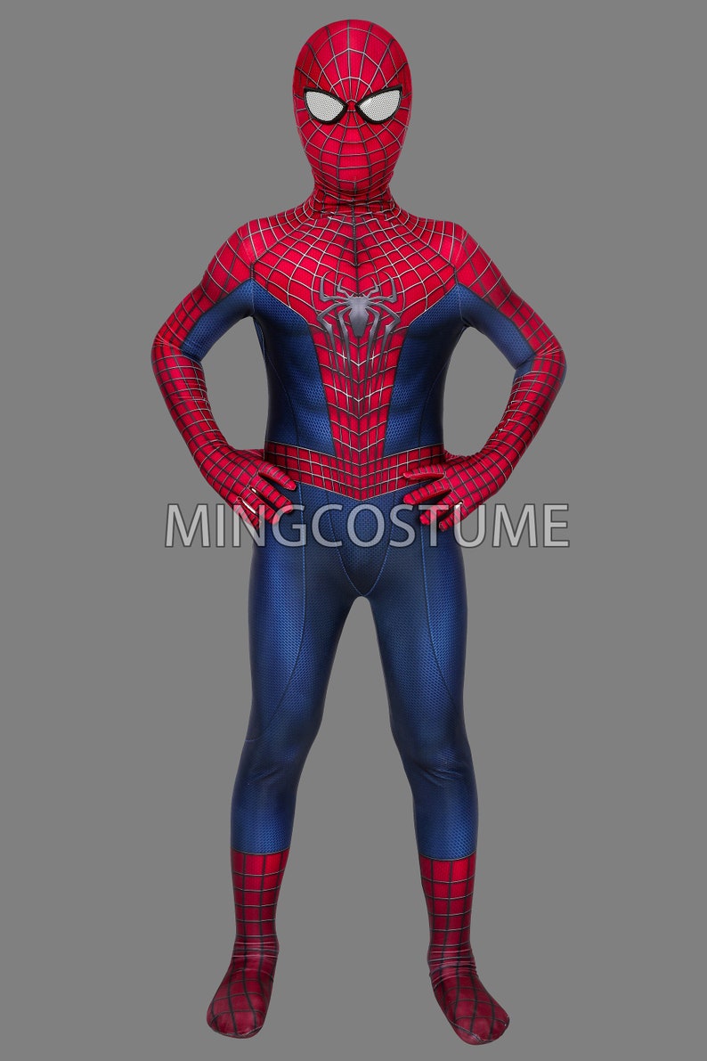 The Amazing Spider Man Cosplay Spiderman Costume Peter\u00b7Parker Jumpsuits Mask For KID Suit
