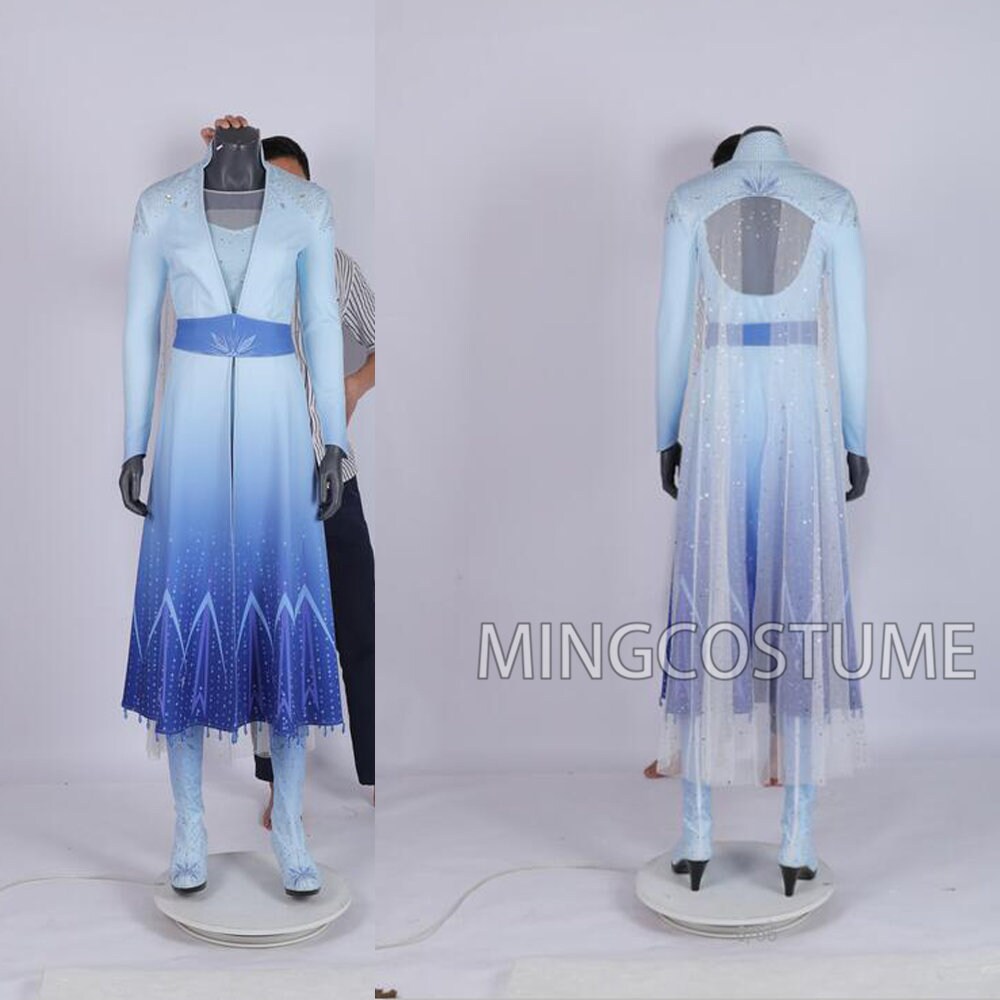 Frozen 2 Elsa Dress Cosplay Costume Frozen Cosplay Dress Etsy