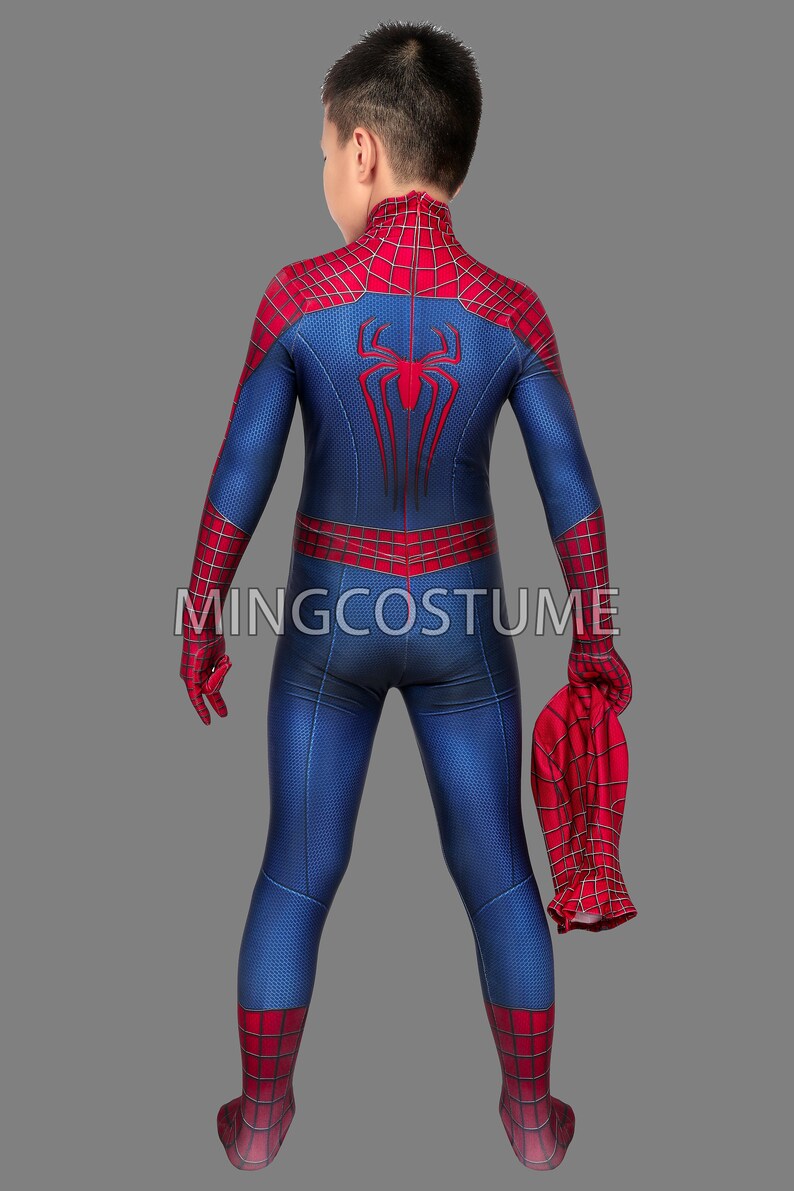The Amazing Spider Man Cosplay Spiderman Costume Peter\u00b7Parker Jumpsuits Mask For KID Suit