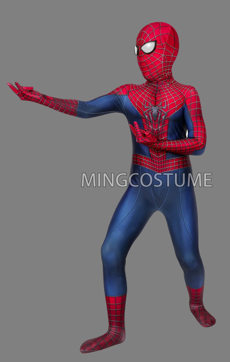 The Amazing Spider Man Cosplay Spiderman Costume Peter\u00b7Parker Jumpsuits Mask For KID Suit