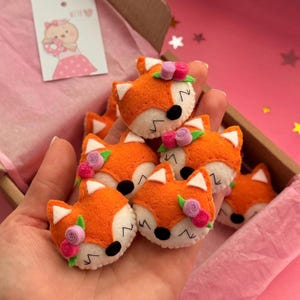 Felt Fox Hair Clip SET OF 2 – Woodland Animal Hair Accessory Girl – Cute Fox Hairpin – Toddler Hair Bow — Gift for Fox Lovers, Fox Barrette