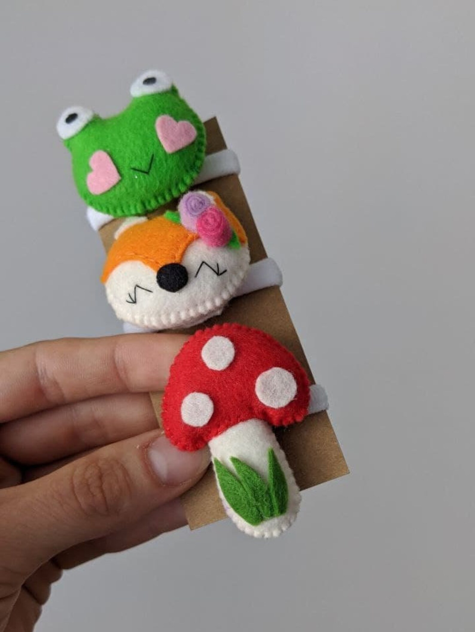 Forest Animals Hair Clips Set Fox Hair Clip Frog Hair Clip Etsy