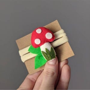 Diadema de hongo de fieltro, Pinzas para el cabello divertidas de amanita, Diademas lindas, Diadema de agárico de mosca para bebé, Corona de hongo, Banda para el cabello de hongo rojo, Diadema
