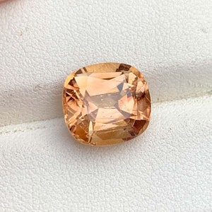 Butterscotch Brown Color Topaz Gemstone , Cushion Cut , Rich Color Natural Faceted Topaz Stone For Jewelry Making - 6.60 CT