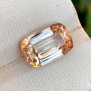 Golden Topaz Gemstone , Cushion Cut , Flawless Topaz , Rich Color Natural Faceted Topaz Stone For Jewelry Making - 8.20 CTS