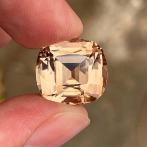 Brandy Gold Topaz Gemstone , Cushion Cut , Rich Color Natural Faceted Topaz Stone For Jewelry Making - 13.35 CT