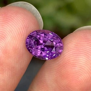 AIG Lab Certified Purple Spinel Loose Gemstone, Purple Spinel Ring Stone, Oval Cut Spinel Stone For Jewellery - 2.06 Carats