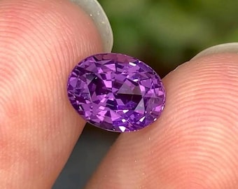 AIG Certified Purple Spinel, Oval Cut Loose Gemstone (2.06 Carats)
