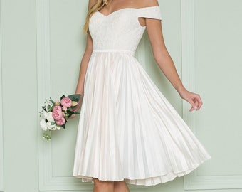 Little white dress, Bridal shower dress, bachelorette Party Reception dress Elopement wedding dress. Engagement pics dress, Short dress.