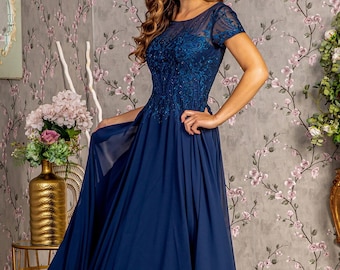 Kleid für die Brautmutter, langes Kleid, Abendkleid, Kleid für Gala-Events, Kleid für besondere Anlässe, Kleid für die Mutter des Bräutigams, M.O.B Kleid