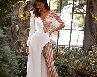 Bridal Jumpsuit Long Sleeve - Etsy