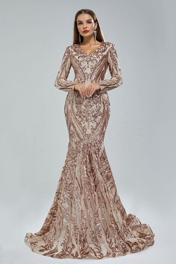 Modest top mermaid dress