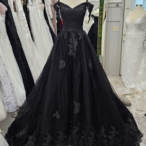 Stunning Black Dress, Unconventional Gothic Bride, Non-traditional, off ...