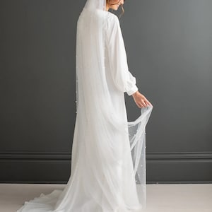 Simple Satin, Modern, Modest LDS. Long Sleeves, A Line Wedding Dress ...