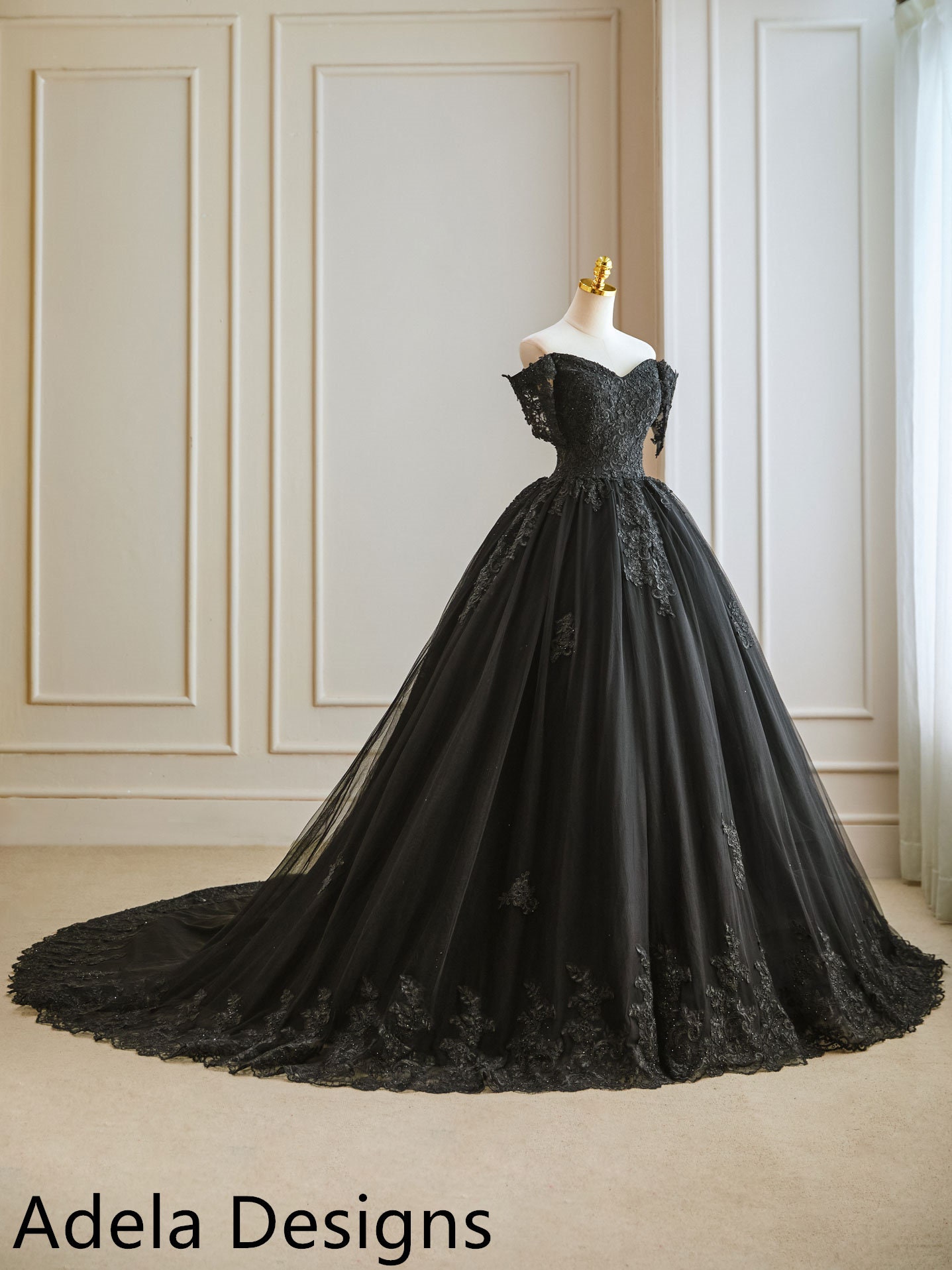 Vintage Ball Gown Black Princess Prom Dresses For Teens Cute Dresseses –  Rjerdress