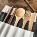 Reusable Travel Utensils Set & Bamboo Straw | Bamboo Cutlery | Zero Waste Product | Bamboo Silverware | Flatware Travel Set | Reuse Utensils 