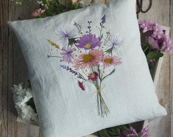 Embroidery Wildflower Bouquet for big hoop size