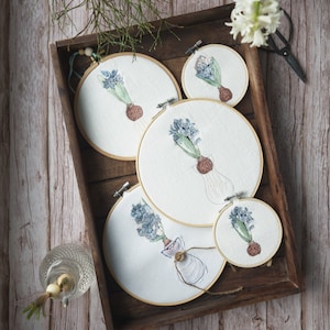 Embroidery file pastel hyacinth set