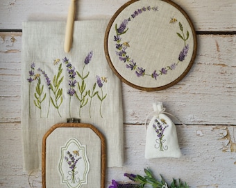 Embroidery Files Set Lavender with Bee