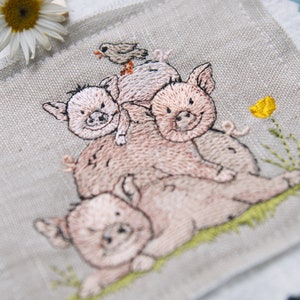 Embroidery 3 Pigs image 4