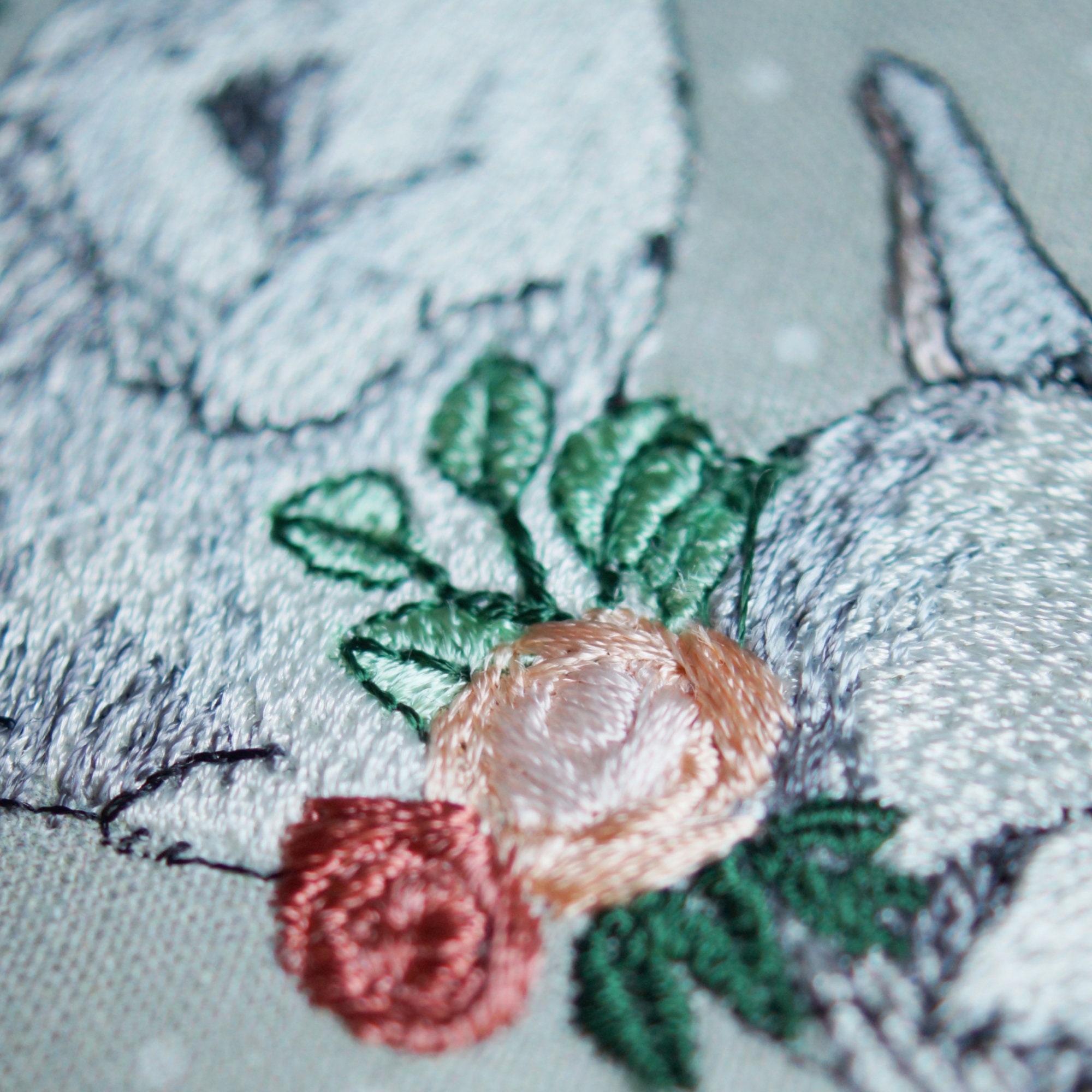 Embroidery File Two Rabbits - Etsy