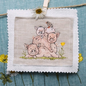Embroidery 3 Pigs image 1