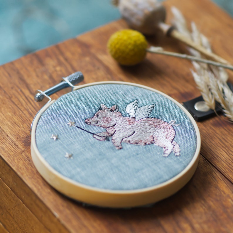 Embroidery file piggy ballerina image 3