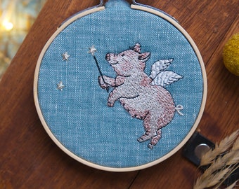 Embroidery file piggy ballerina
