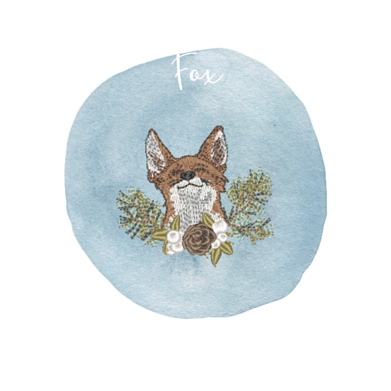 Embroidery file fox from the series Forest Children image 3
