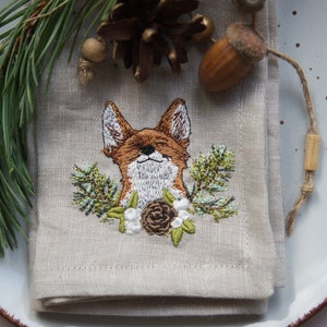 Embroidery file fox from the series Forest Children image 1
