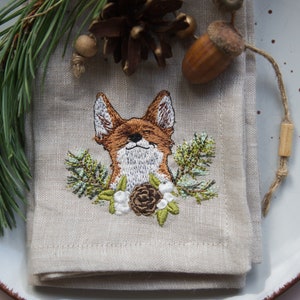 Embroidery file fox from the series Forest Children
