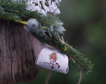 Stickdatei Geschenkset Rotkehlchen mit Box und Anhänger ITH