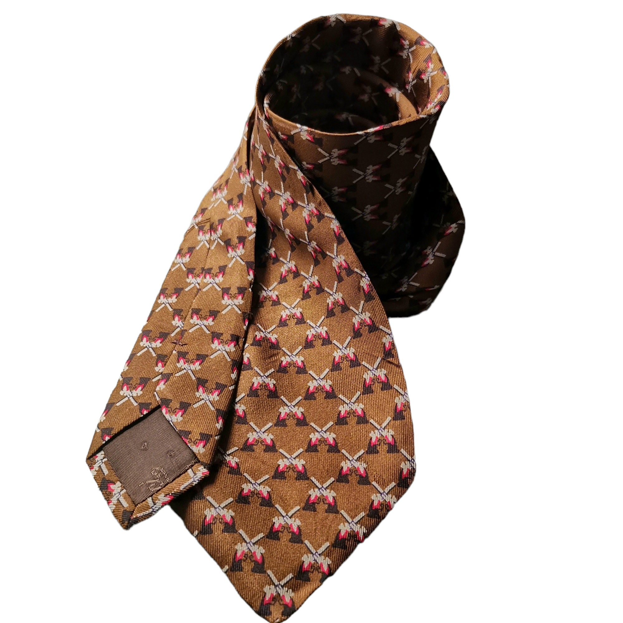 Louis Vuitton Navy Blue Monogram Clover Silk Tie