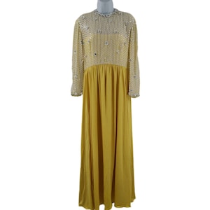 Vintage Victoria Royal LTD Yellow Silk & Organza Gown | 1950s-1960s