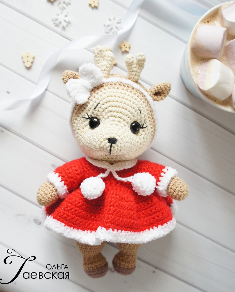 Amigurumi toy deer Deer crochet pattern.toy template in English easy crochet pattern amigurumi Christmas deer